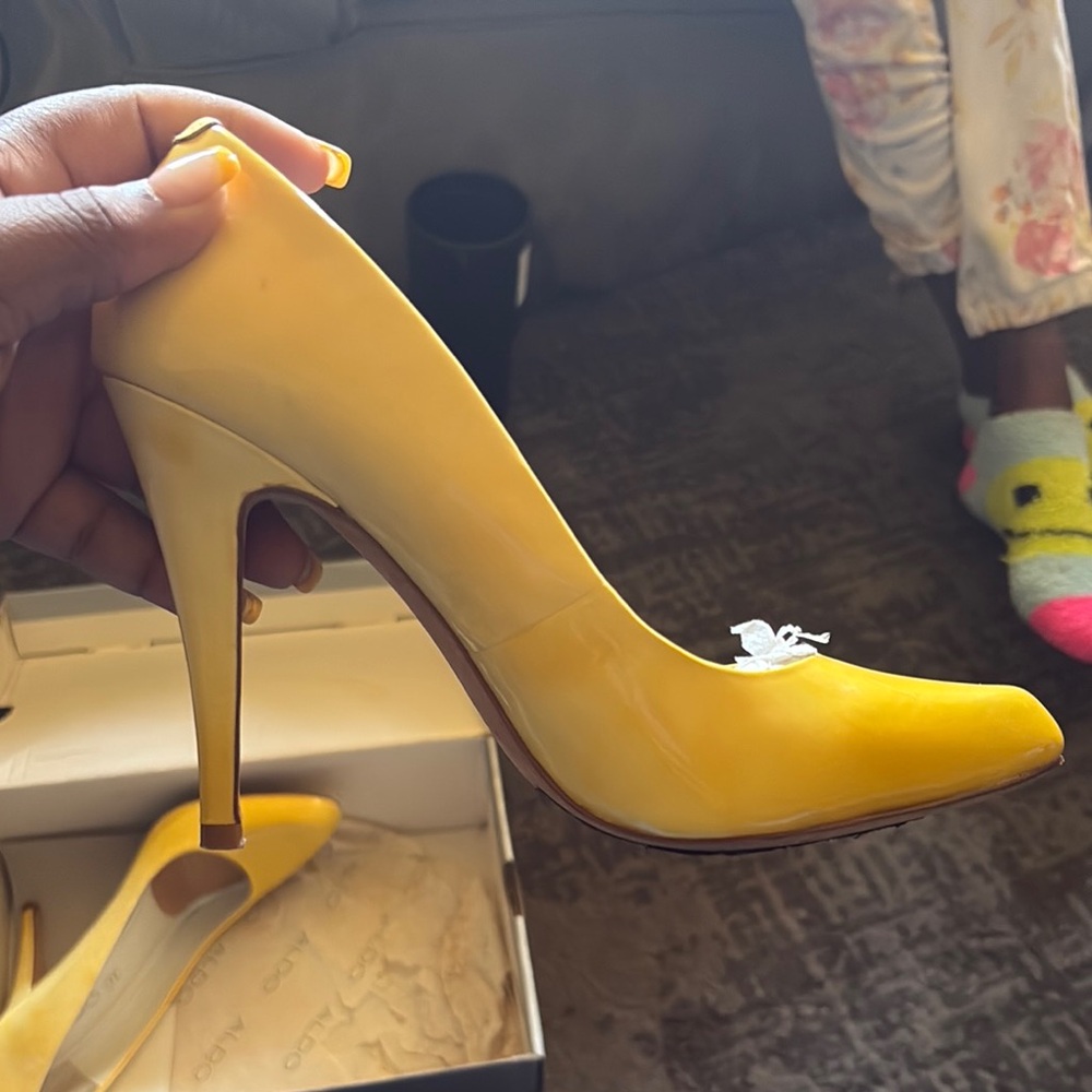 Elegant Yellow High Heels